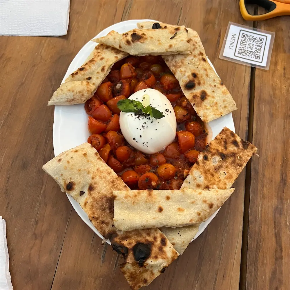 Burrata With Cherry Tomatoes