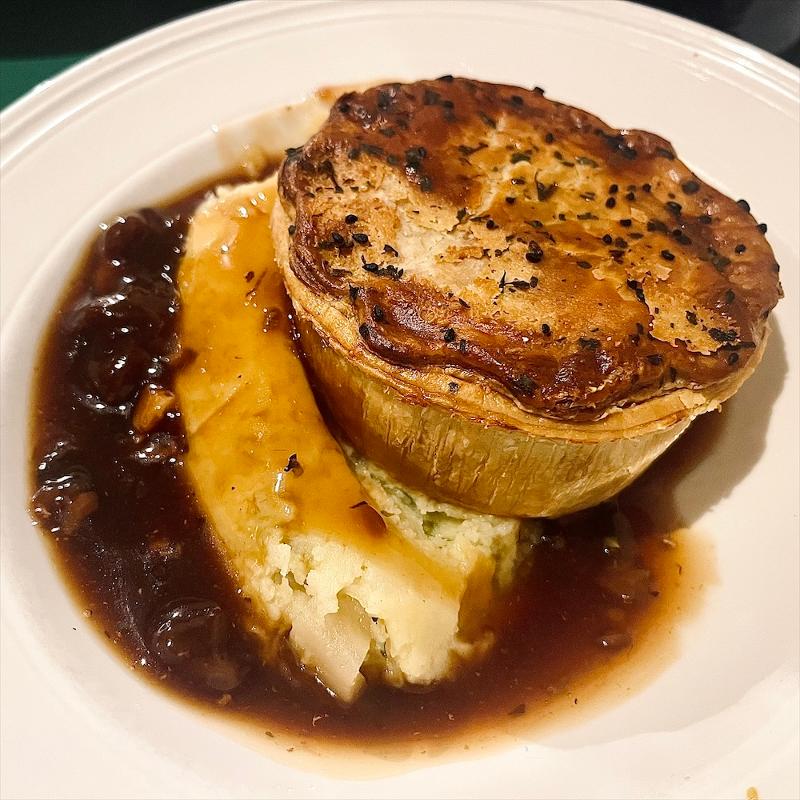 Beef And Stilton Pie With Mash
