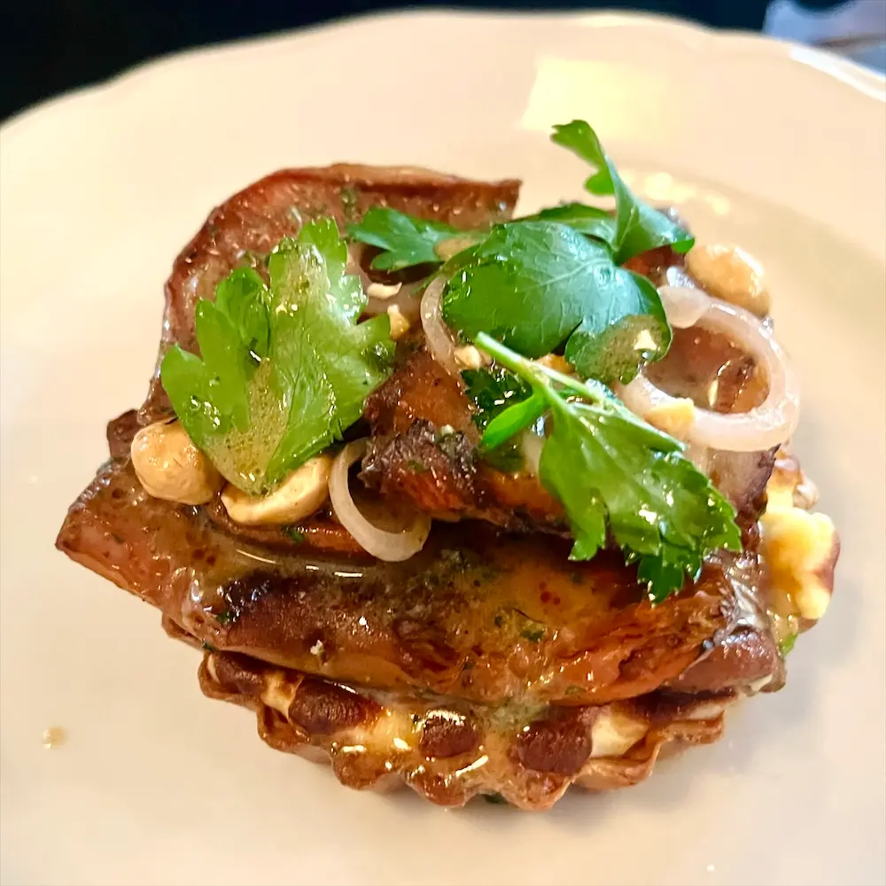 Comté Tart, Pine Mushrooms And Hazelnut