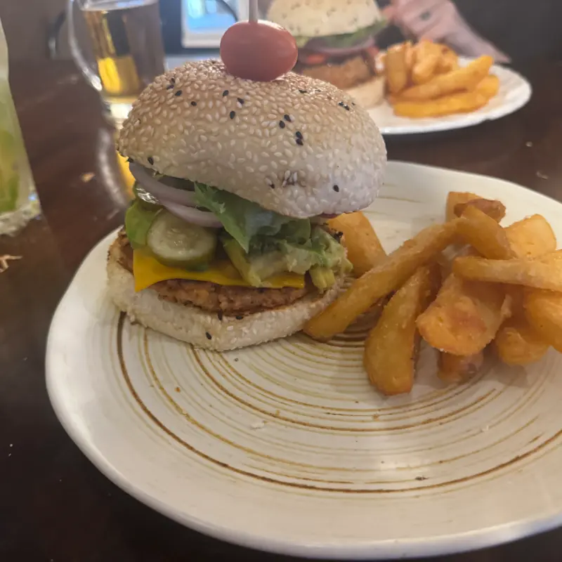 Vegan Plant Based Cheese Burger