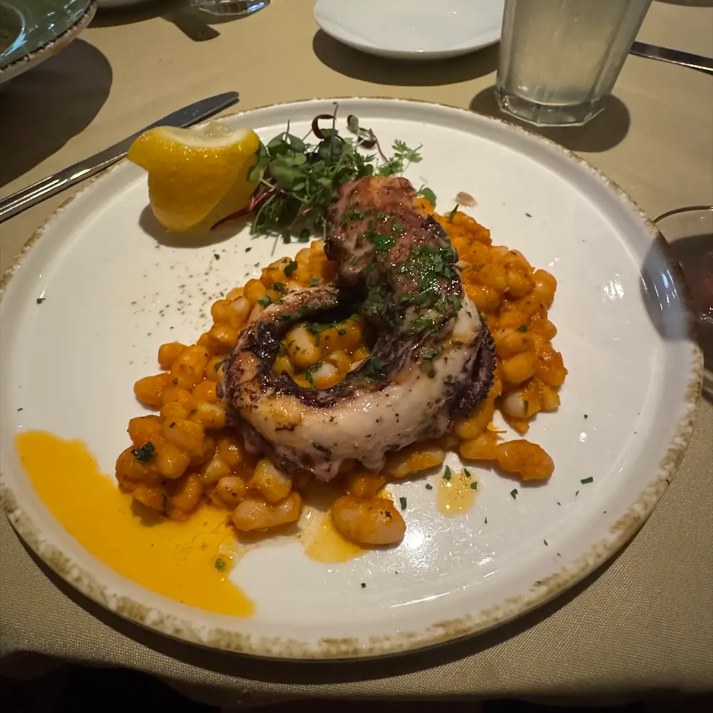 Octopus On White Beans
